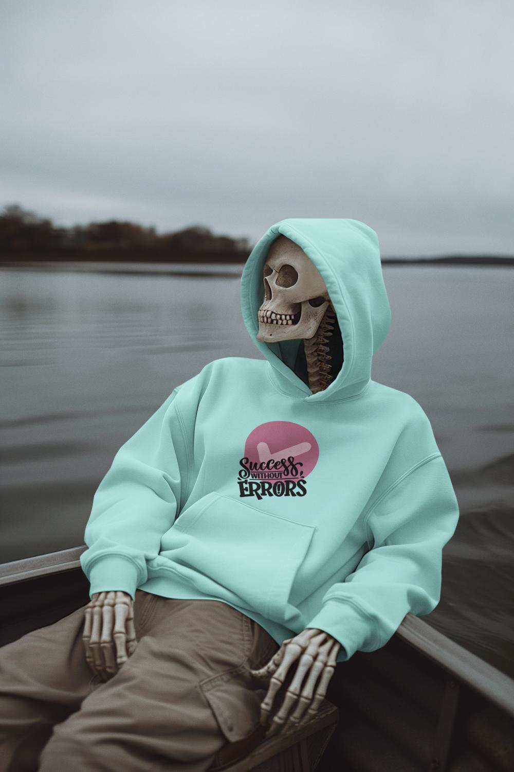 Men's Success Typography Hoodie Sweatshirt White by ZealforTee