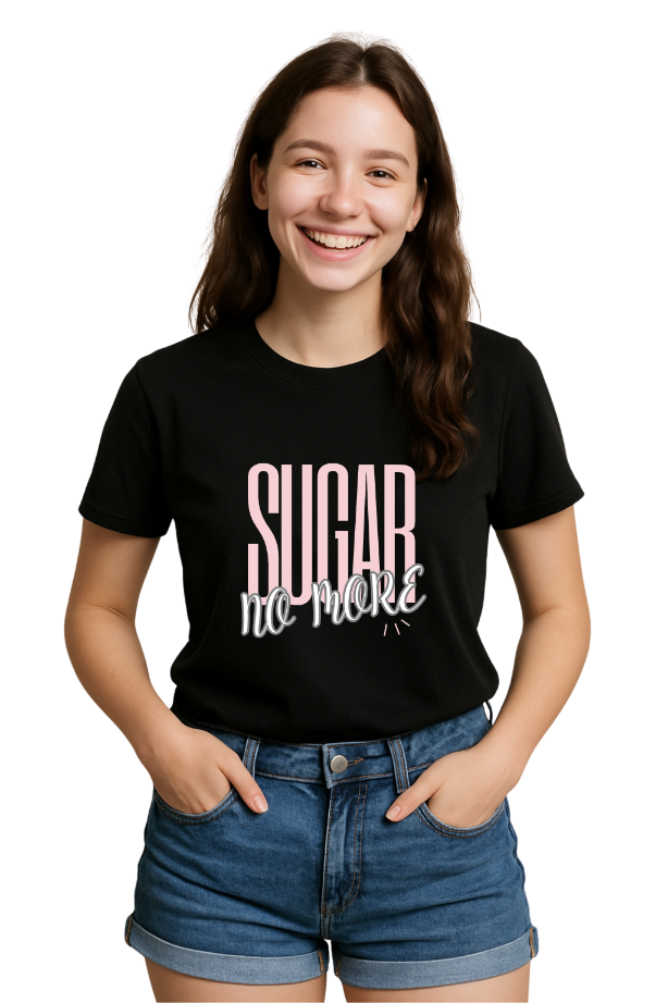 Women Sugar Black T-shirt by ZealforTee