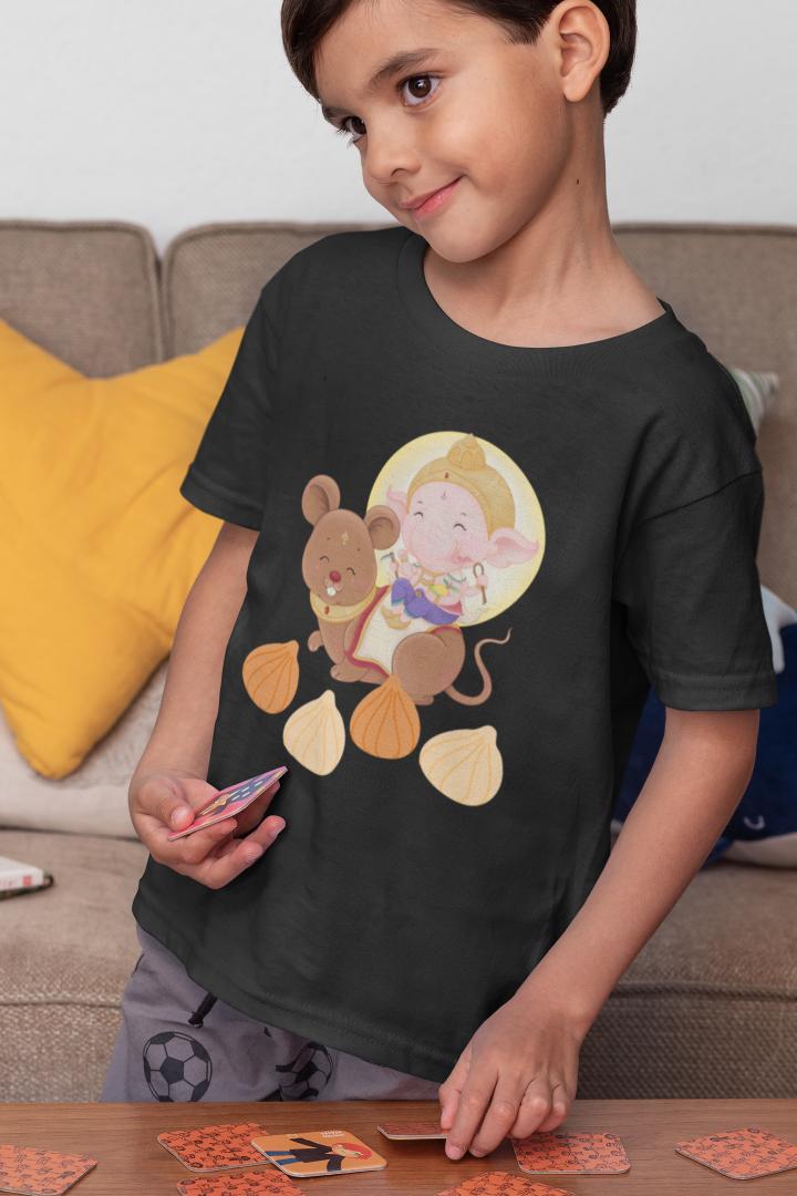 Kid's Ganesh Chaturthi Unisex T-shirt SkyBlue by ZealforTee