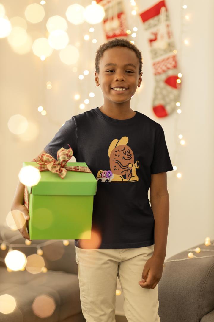 Kid's Potatoes on a Ride Unisex Tshirt Sky Blue by ZealforTee