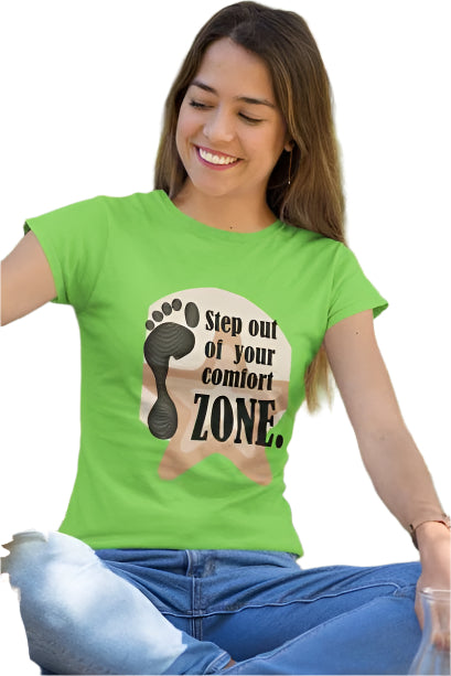 Women's Comfort Zone T-shirt Sky Blue by ZealforTee