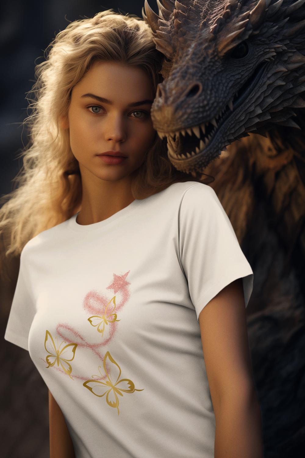 Women's Pink Star T-shirt Royal Blue by ZealforTee