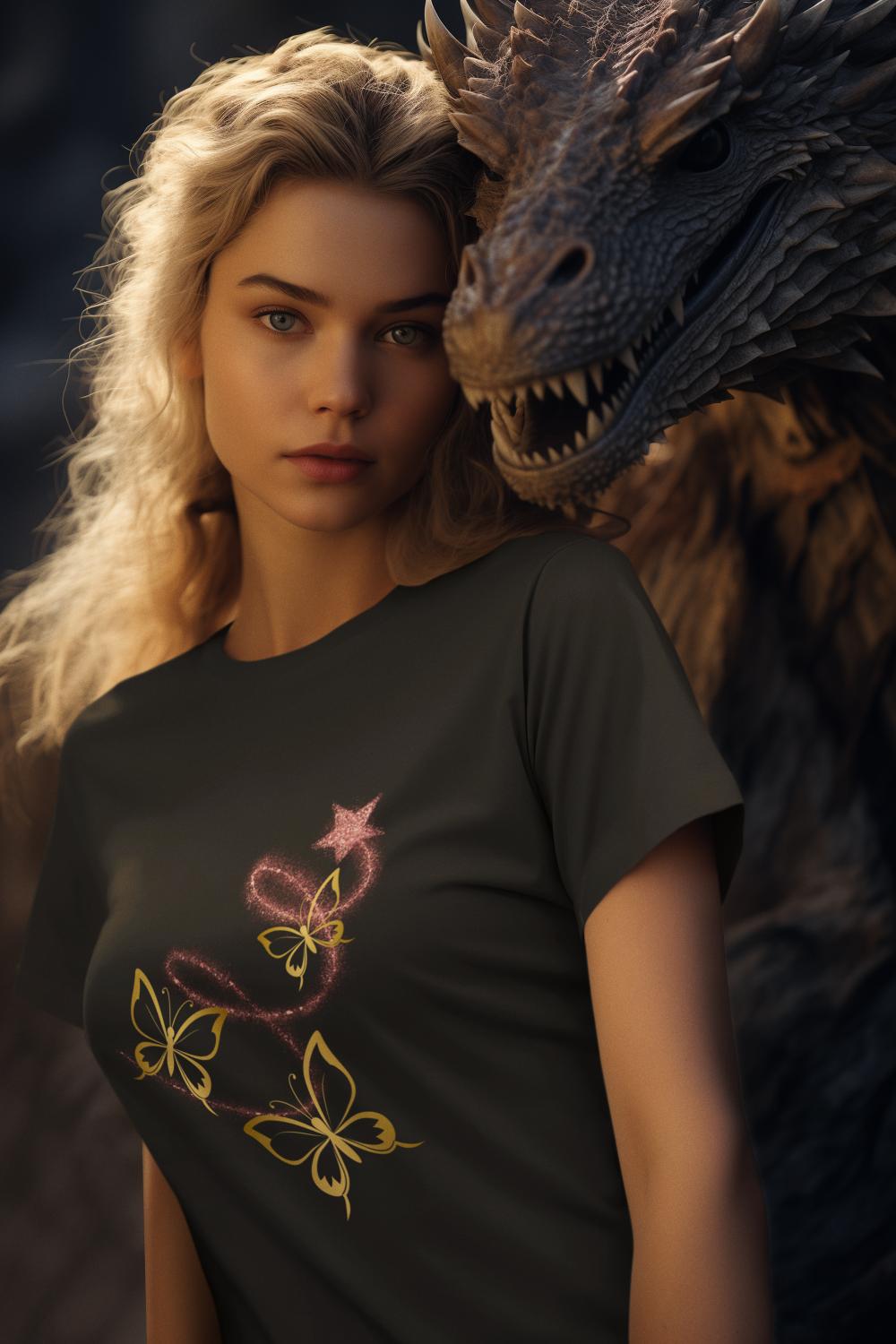 Women's Pink Star T-shirt Royal Blue by ZealforTee