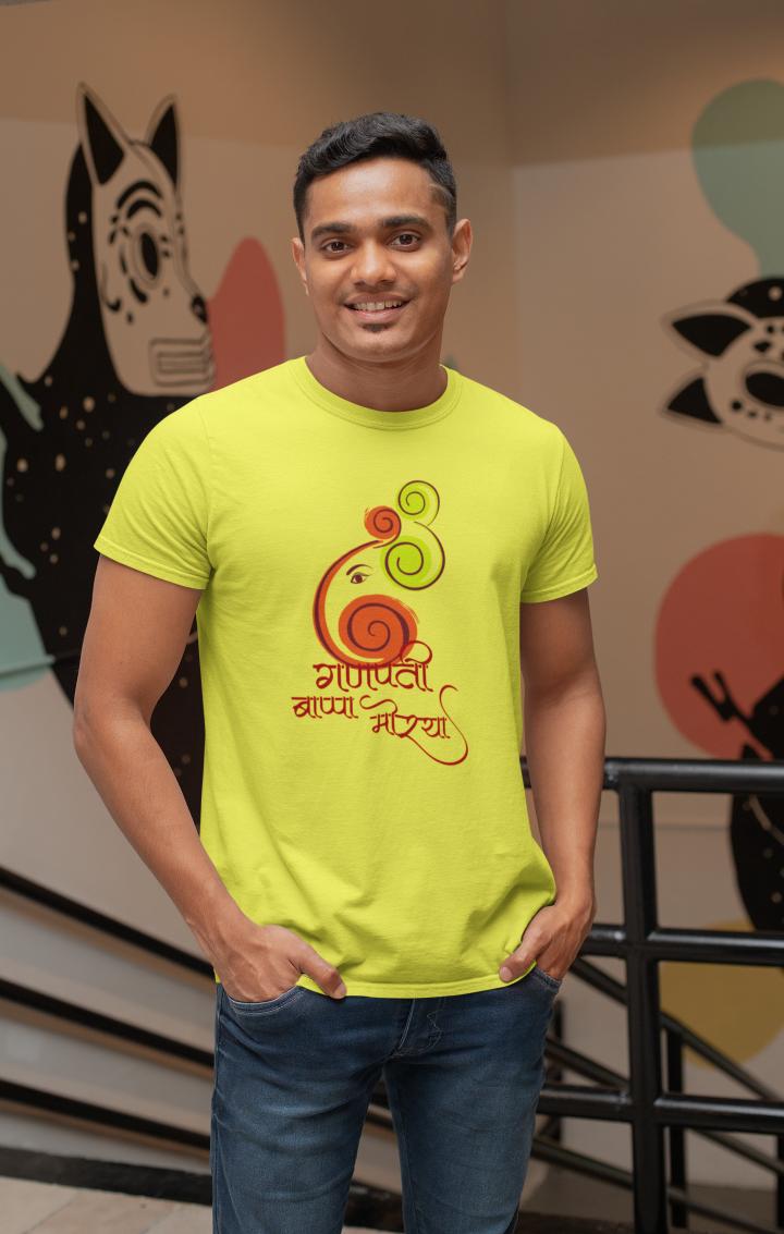 Men's Ganesh Chaturthi T-shirt White by ZealforTee