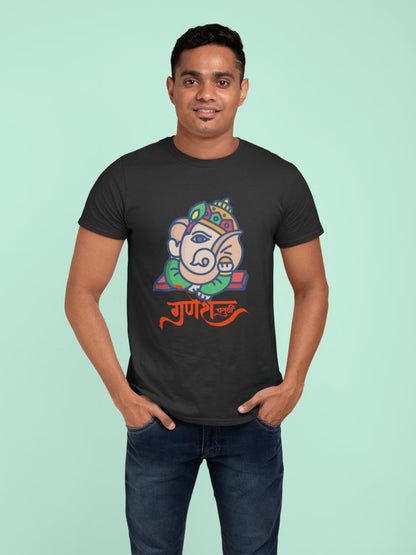Men's Ganesh Chaturthi T-shirt Red by ZealforTee