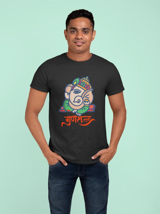 Men's Ganesh Chaturthi T-shirt Red by ZealforTee