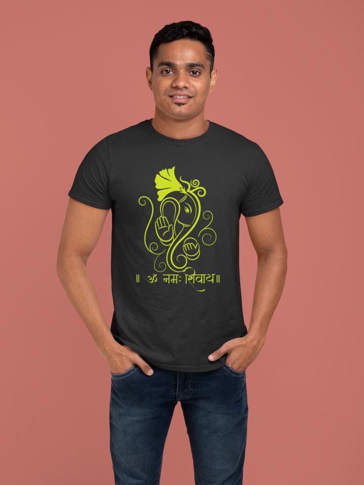 Men's Ganesh Chaturthi T-shirt Red by ZealforTee