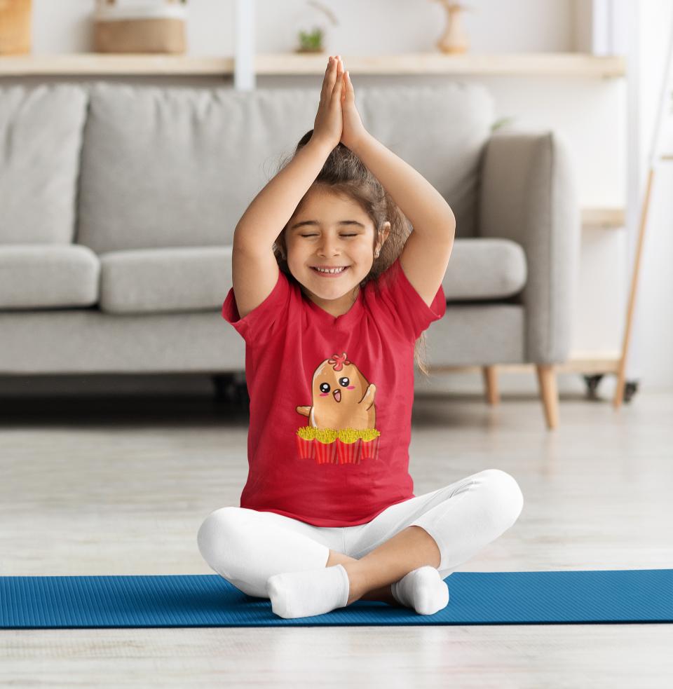 Kid's French Fries Unisex Tshirt Red by ZealforTee