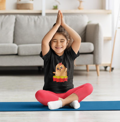 Kid's French Fries Unisex Tshirt Black by ZealforTee