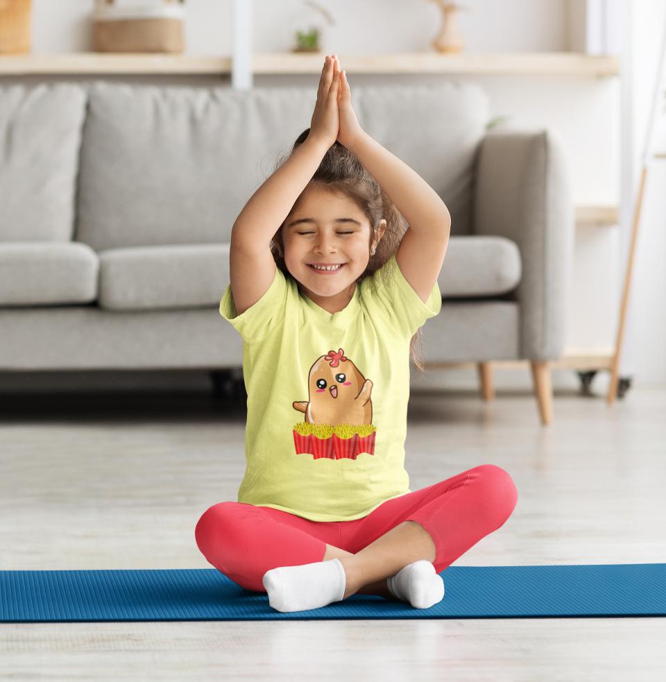 Kid's French Fries Unisex Tshirt Black by ZealforTee