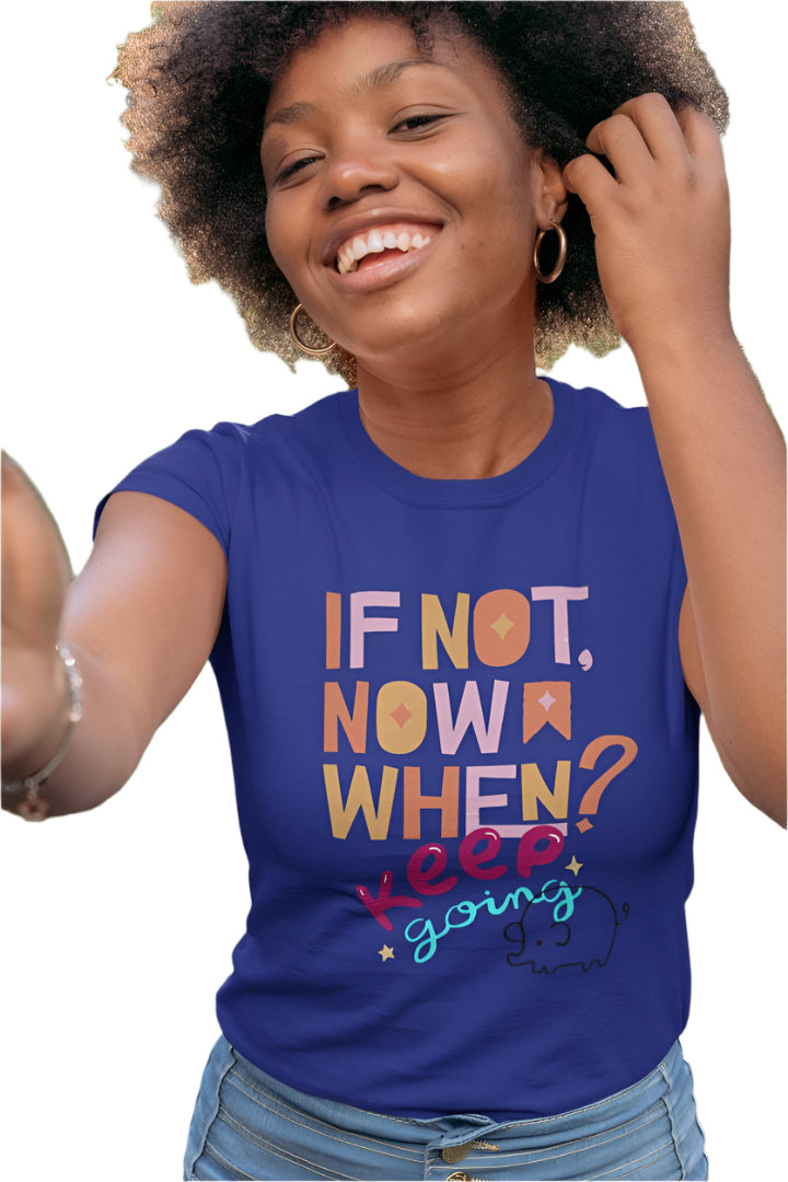 Women's Keep Going T-shirt Royal Blue by ZealforTee