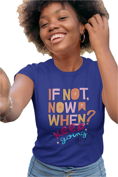 Women's Keep Going T-shirt Royal Blue by ZealforTee