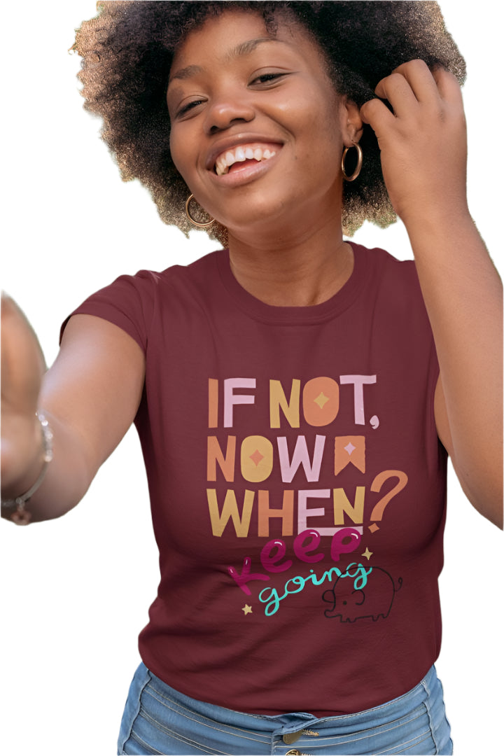Women's Keep Going T-shirt Black by ZealforTee