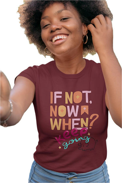 Women's Keep Going T-shirt Black by ZealforTee
