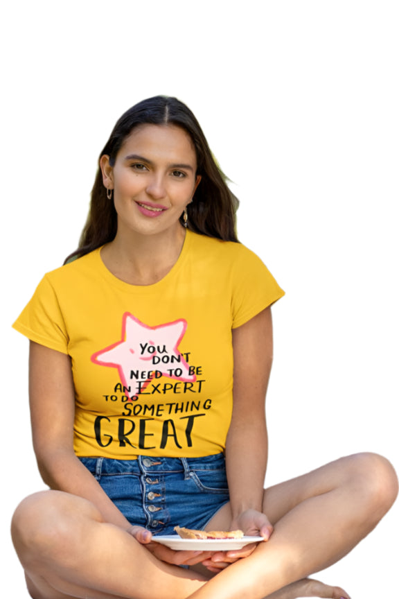 Women's Do Something Great T-shirt Light Pink by ZealforTee