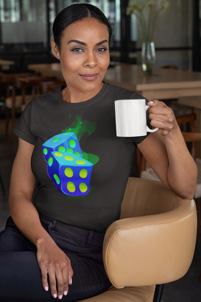 Women's Dice T-shirt White by ZealforTee