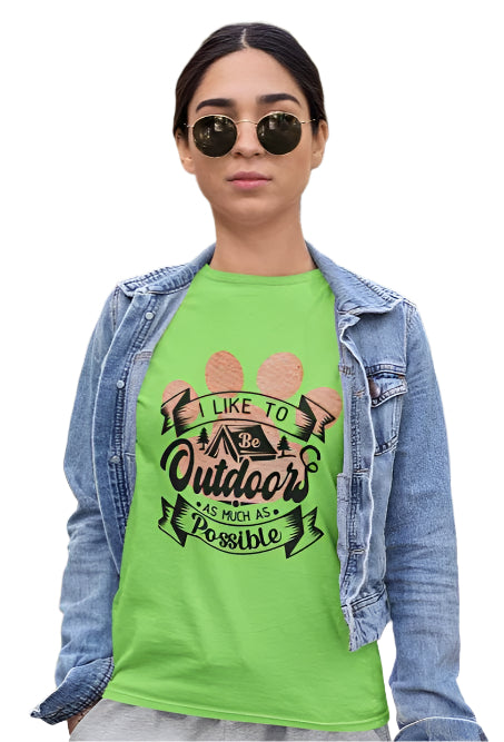 Women's As Much as Possible T-shirt Liril Green by ZealforTee
