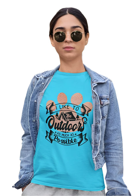 Women's As Much as Possible T-shirt Sky Blue by ZealforTee