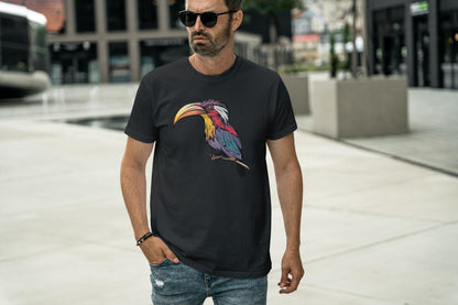 Men's Round Neck Toucan T-shirt White by ZealforTee