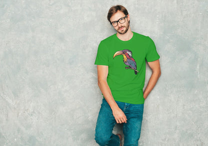 Men's Round Neck Toucan T-shirt White by ZealforTee