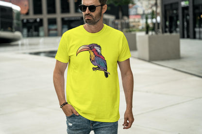 Men's Round Neck Toucan T-shirt Red by ZealforTee