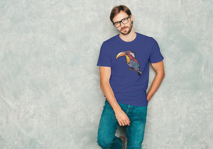 Men's Round Neck Toucan T-shirt Red by ZealforTee