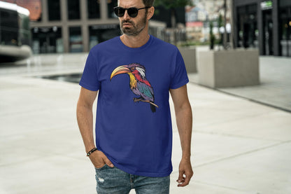 Men's Round Neck Toucan T-shirt Black by ZealforTee