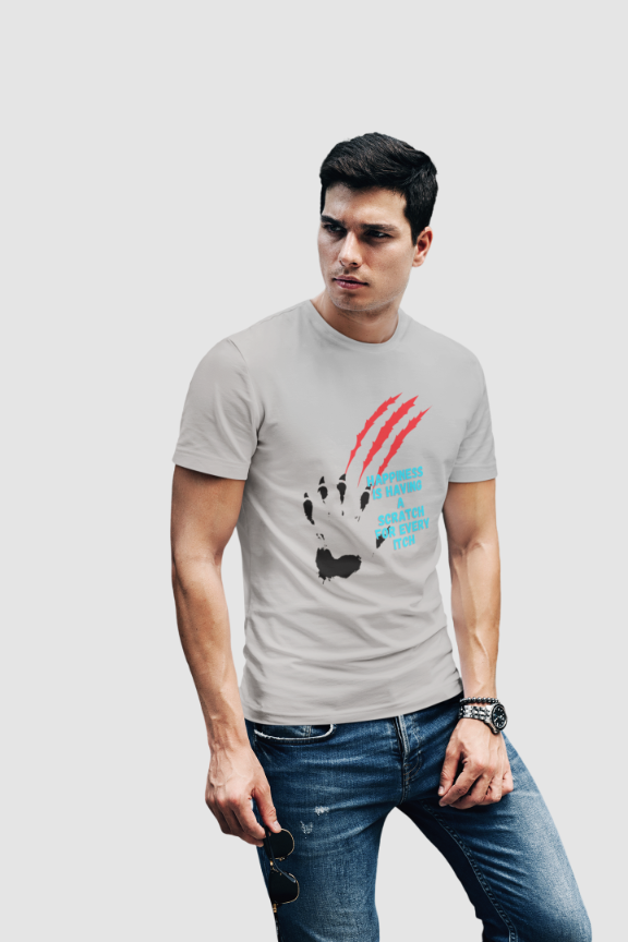 Men's Scratch Every Itch Skull T-shirt SkyBlue by ZealforTee