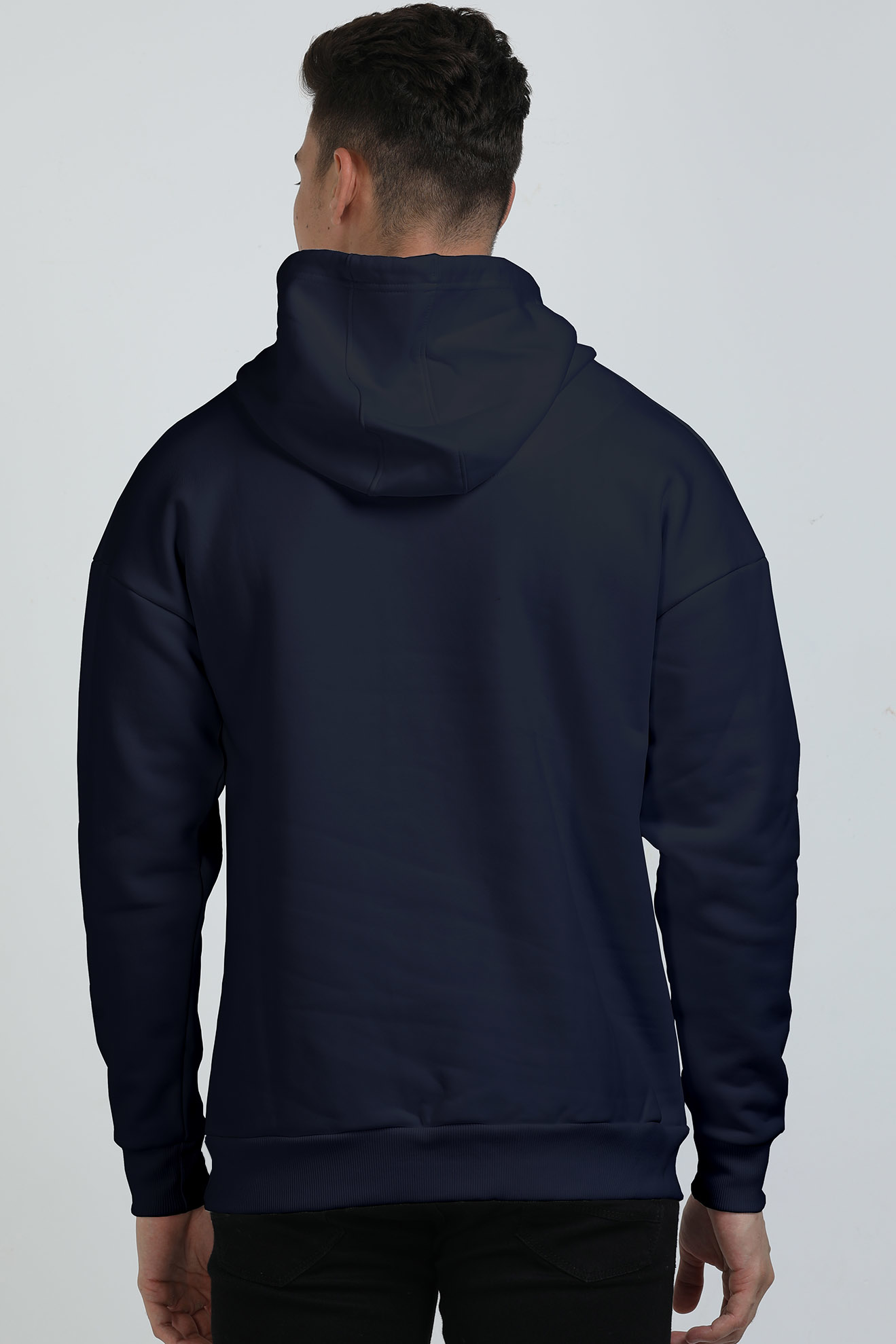 Men's Update Oversized Hooded Sweatshirt Navy Blue by ZealforTee