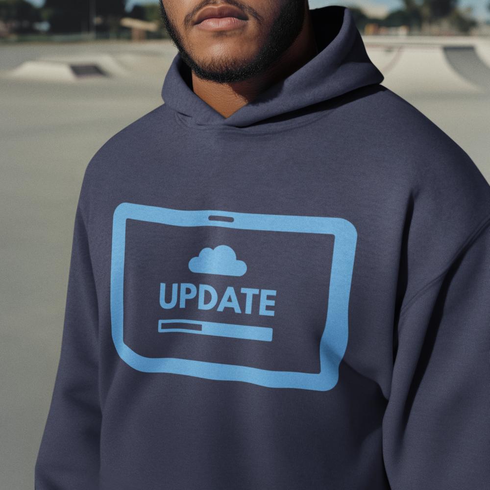 Men's Update Oversized Hooded Sweatshirt Black by ZealforTee