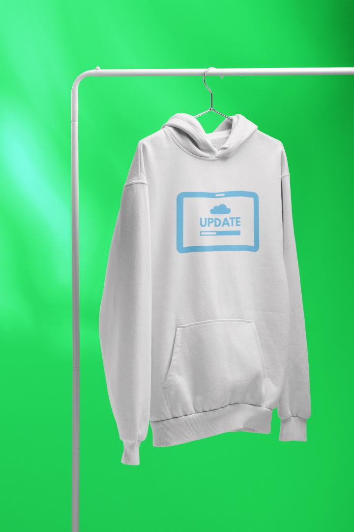 Men's Update Oversized Hooded Sweatshirt White by ZealforTee