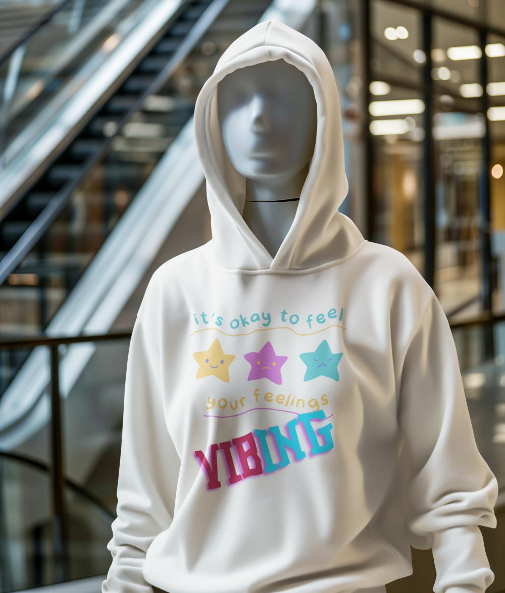 Men's Vibing Gen-Z Hoodie Sweatshirt Mint by ZealforTee