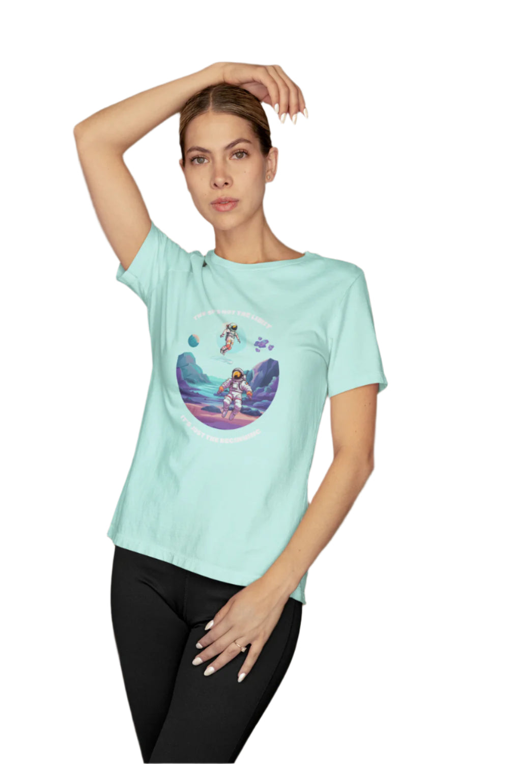 Women's Space T-Shirt Mint by ZealforTee
