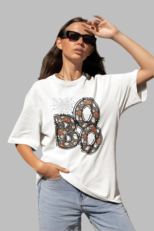 Women's Boo T-shirt White by ZealforTee