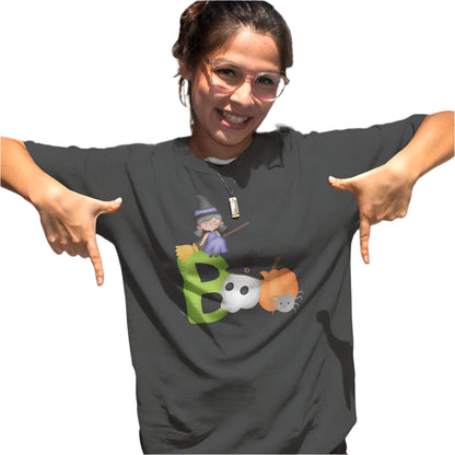 Women Boo T-shirt Black by ZealforTee