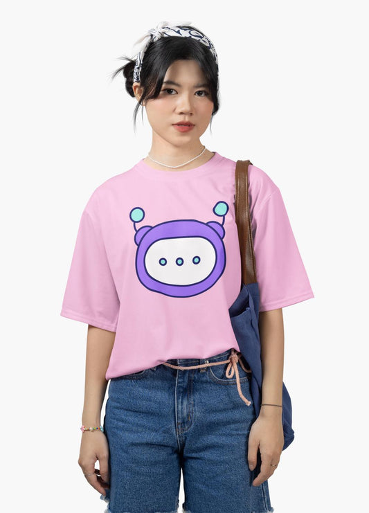 Women's Cute Chatbot T-Shirt Pink by ZealforTee