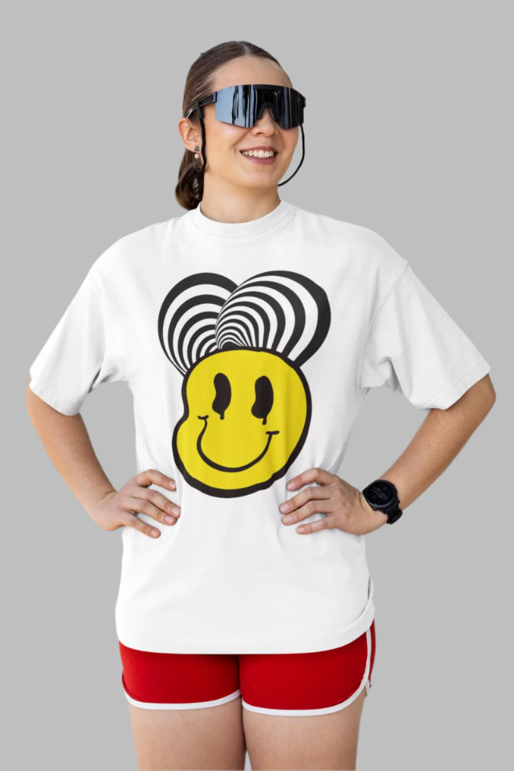 Women's Carefree and Grin Oversized T shirt Mint by ZealforTee