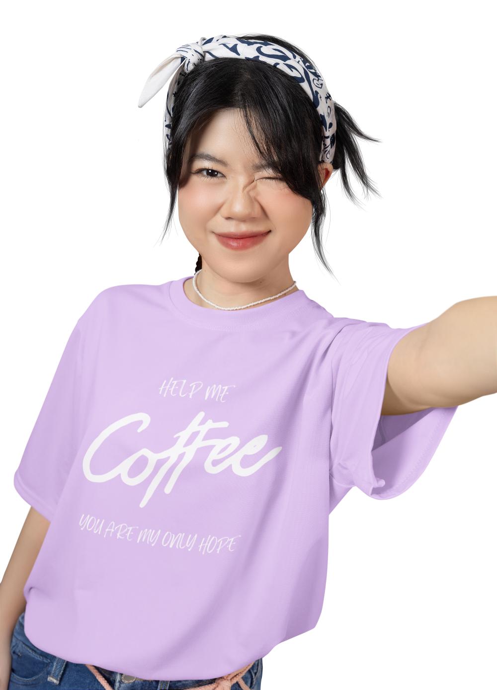 Women's Coffee T-Shirt Iris Lavender by ZealforTee