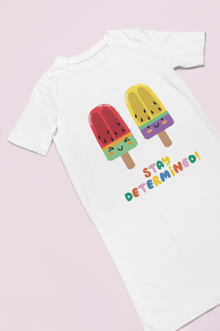 Women's Tutti Frutti T-shirt Dress White by ZealforTee