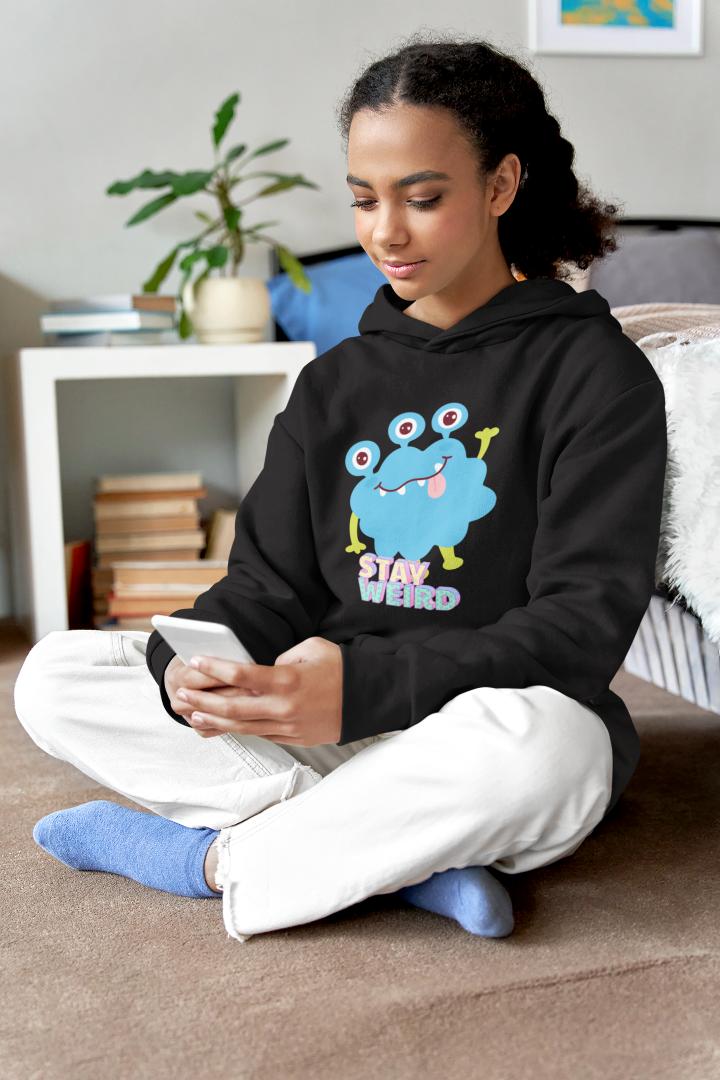 Christmas Weirdo Hoodie Black by ZealforTee