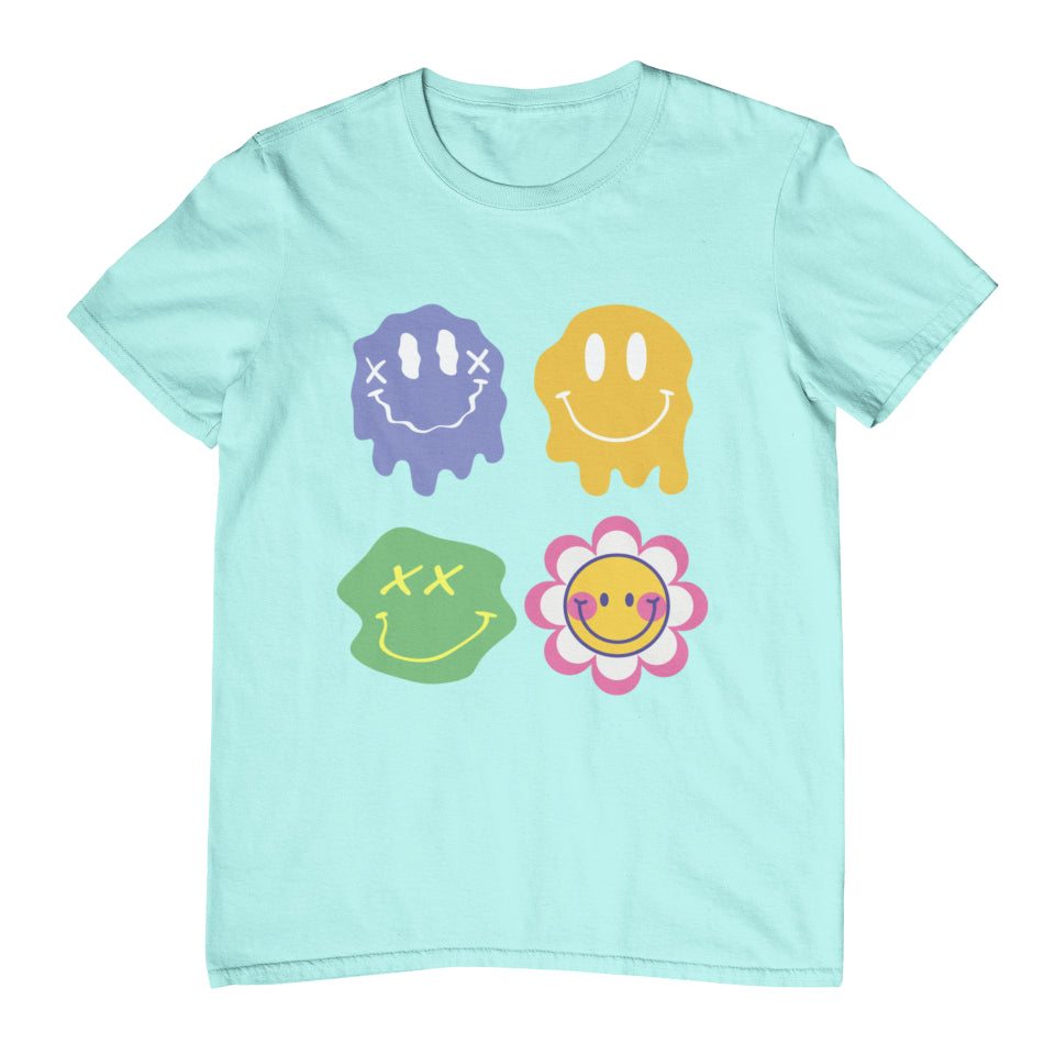 Women's Melting Emoji T-shirt Mint by ZealforTee