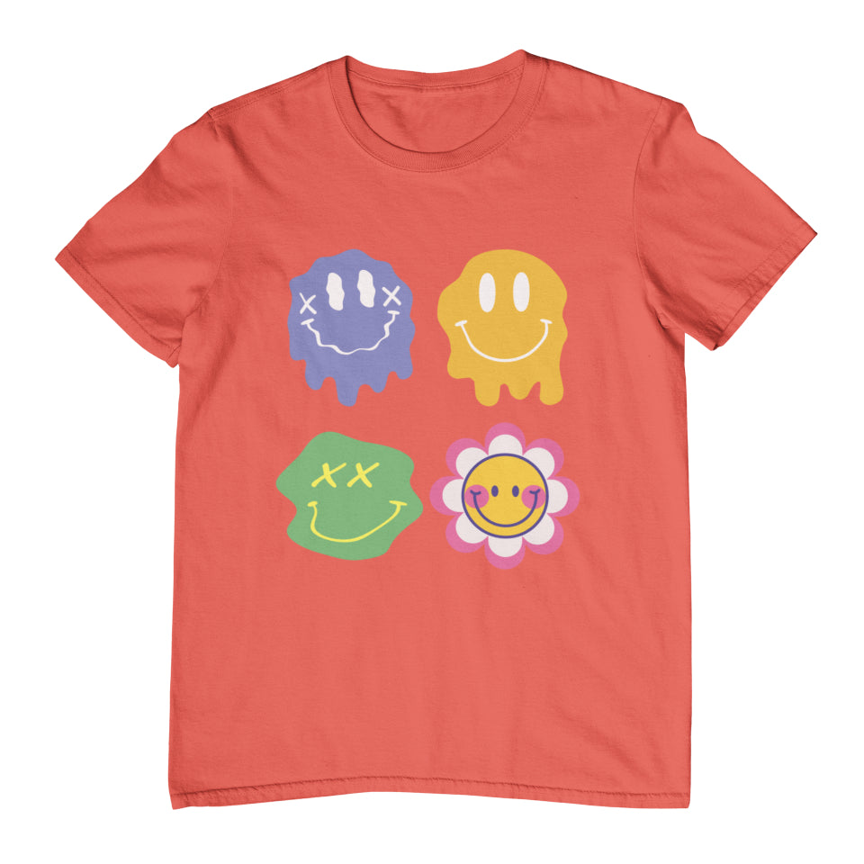 Women's Melting Emoji T-shirt Wild Watermelon by ZealforTee