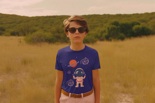 Kid's Astronaut Unisex T-shirt Sky Blue by ZealforTee