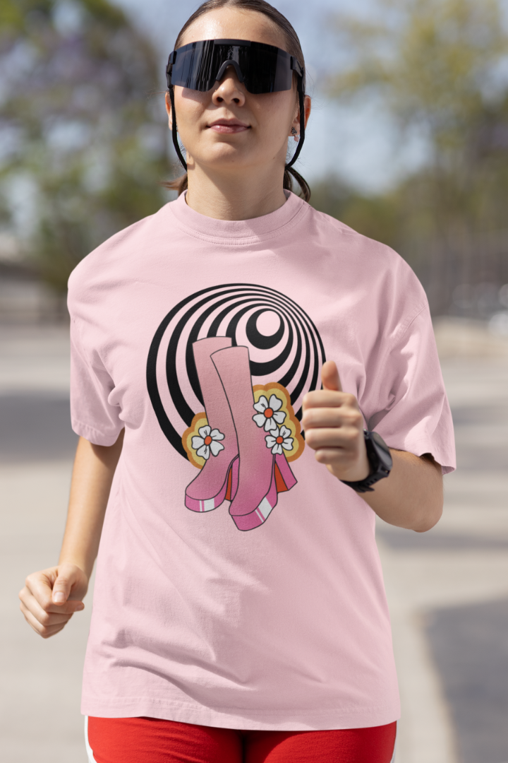 Women's Experimental Pattern Oversized T shirt