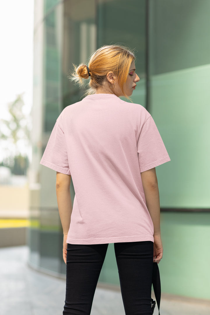 Women Vibrant Mushroom Oversized T shirt