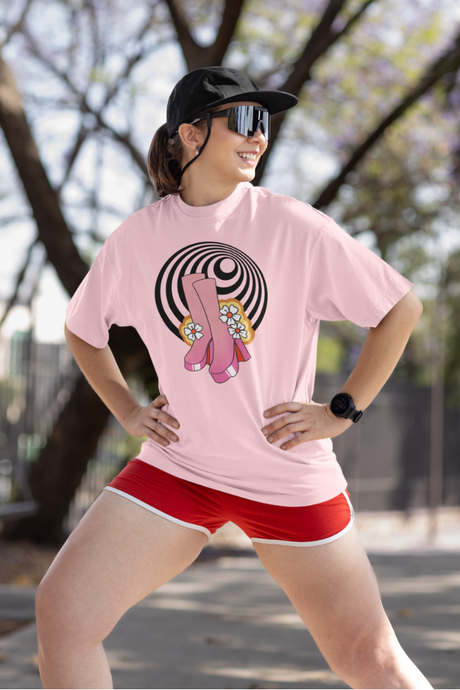 Women's Experimental Pattern Oversized T shirt