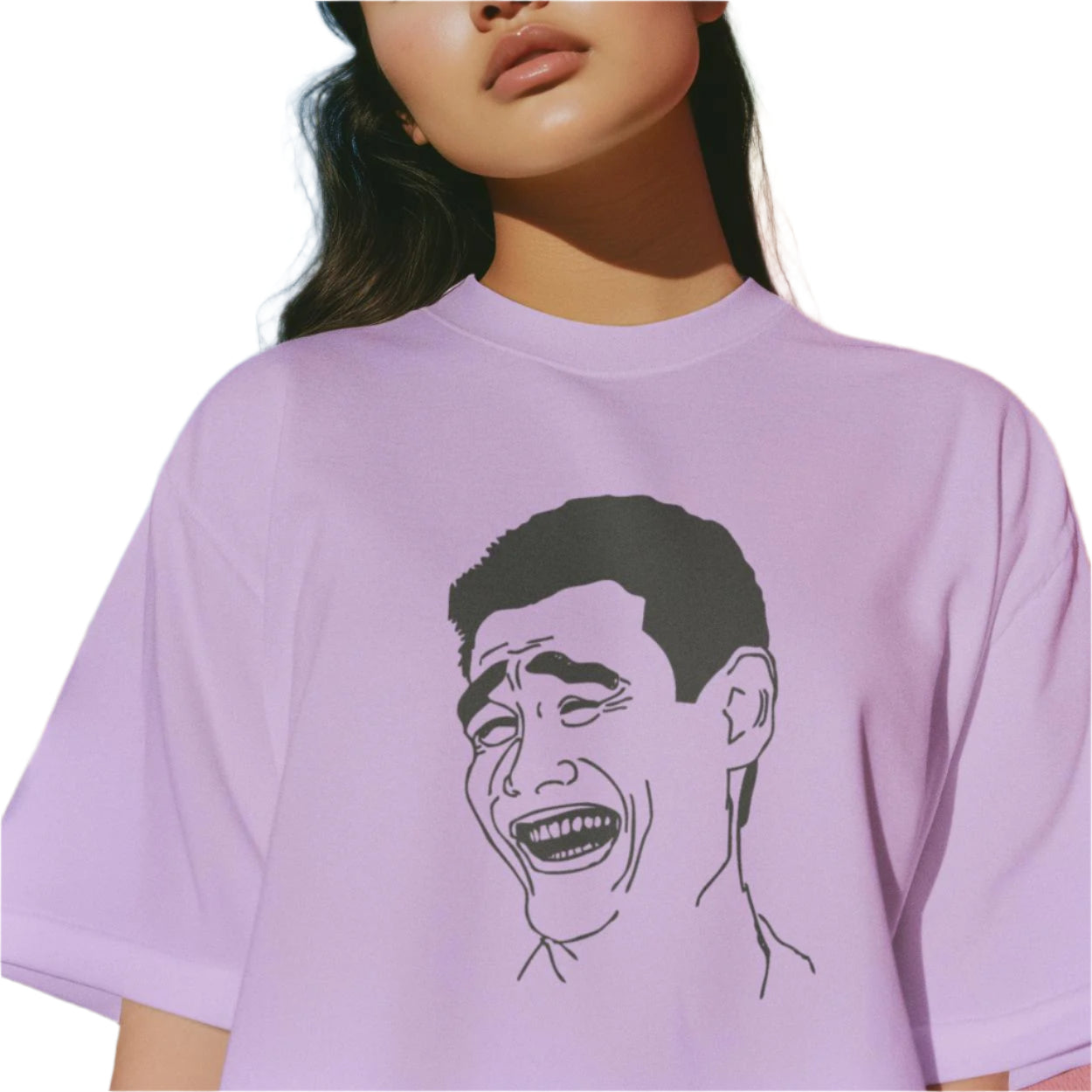 Women's Meme Face T-Shirt Pink by ZealforTee