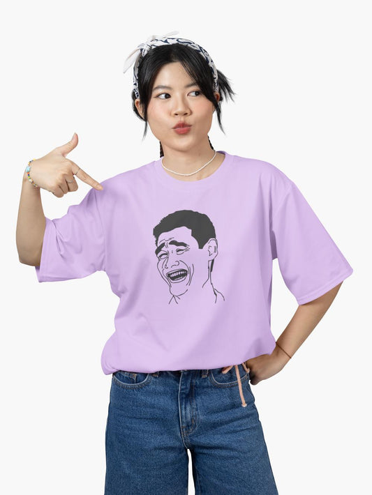 Women's Meme Face T-Shirt Pink by ZealforTee