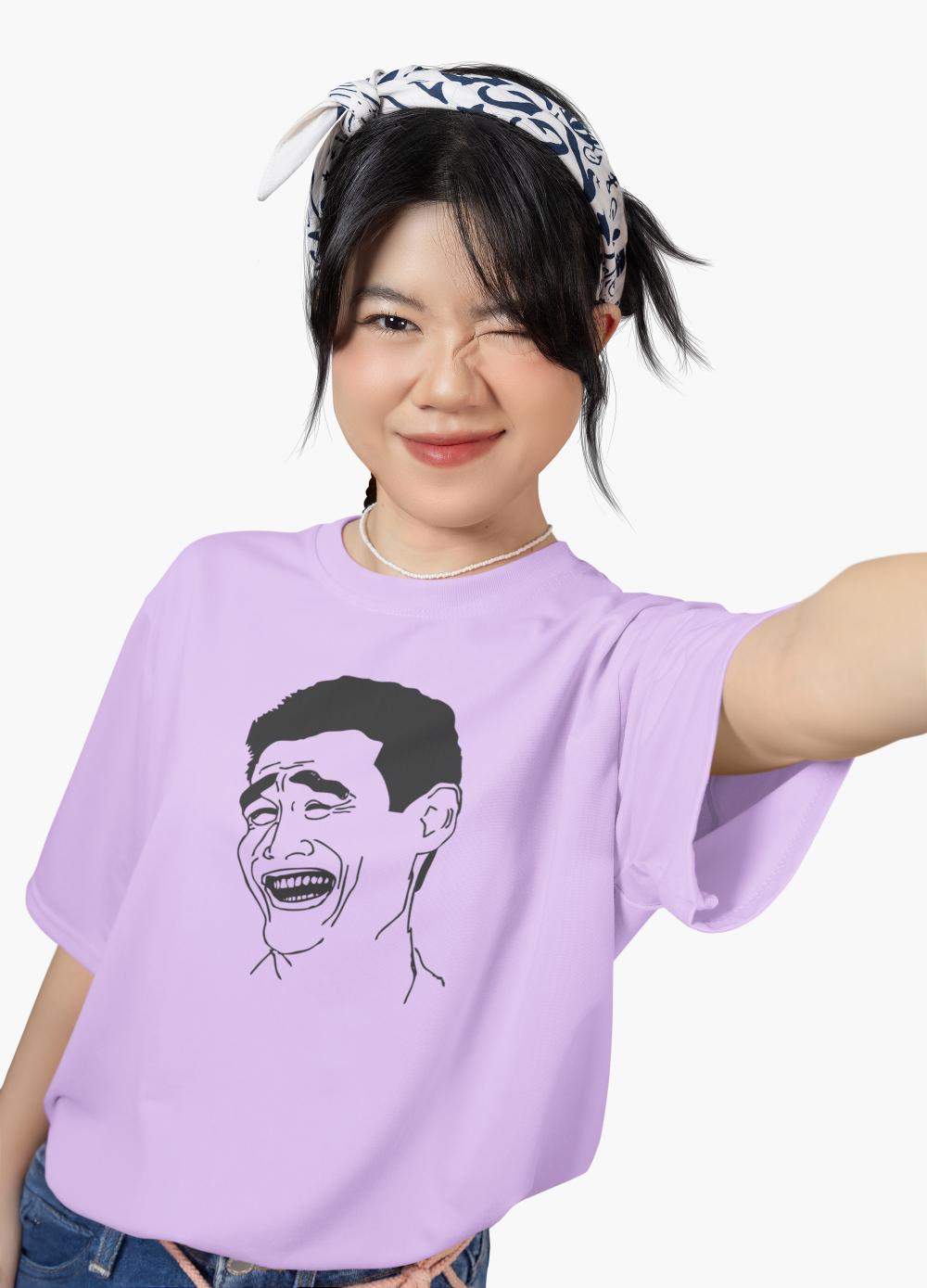 Women's Meme Face T-Shirt Pink by ZealforTee