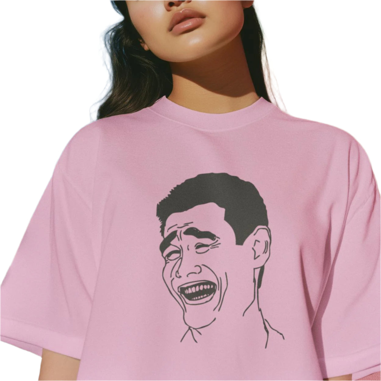 Women's Meme Face T-Shirt Iris Lavender by ZealforTee